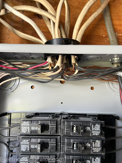 Installed Wire Waffle with wires routed