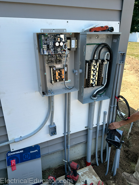 Pool Electric Panel on house